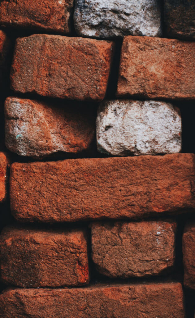 Bricks on wall